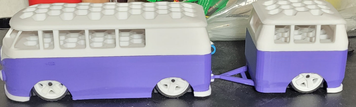 3d bus pen holder and trailer